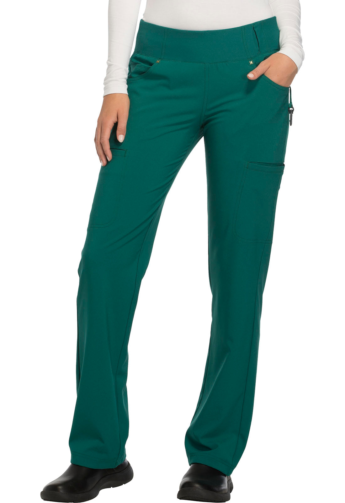 Women's Mid Rise Straight Leg Pull-on Pant - Hunter Green
