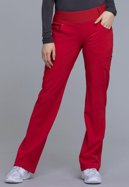 Women's Mid Rise Straight Leg Pull-on Pant - Red