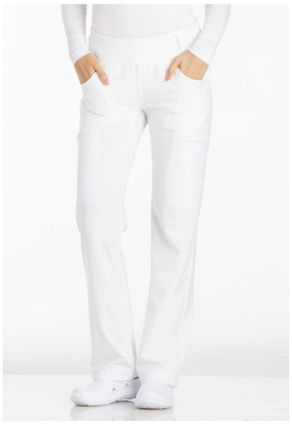 Women's Mid Rise Straight Leg Pull-on Pant - White
