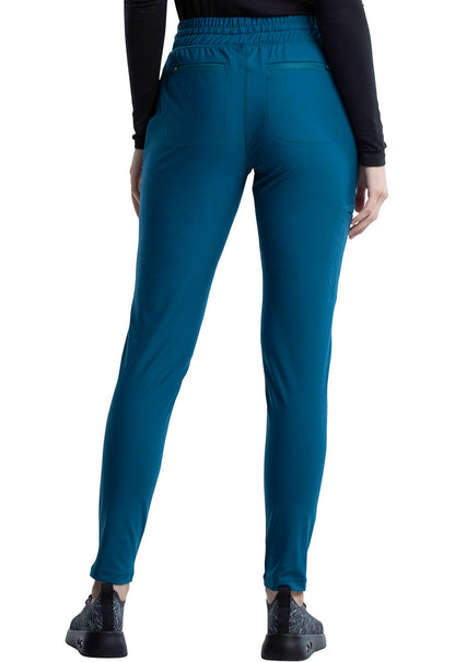 Women's Mid Rise Tapered Leg Drawstring Pant - Caribbean Blue