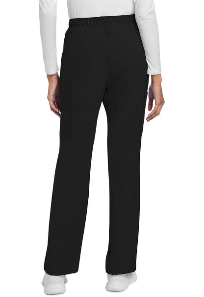 Women's Mid Rise Drawstring Trouser Cargo Pant - Black