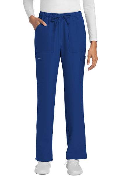 Women's Mid Rise Drawstring Trouser Cargo Pant - Galaxy Blue