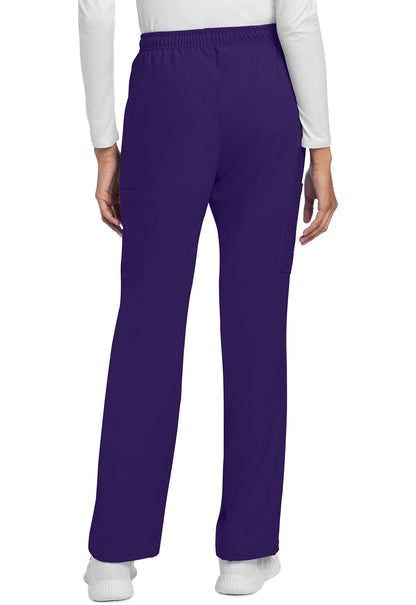 Women's Mid Rise Drawstring Trouser Cargo Pant - Grape