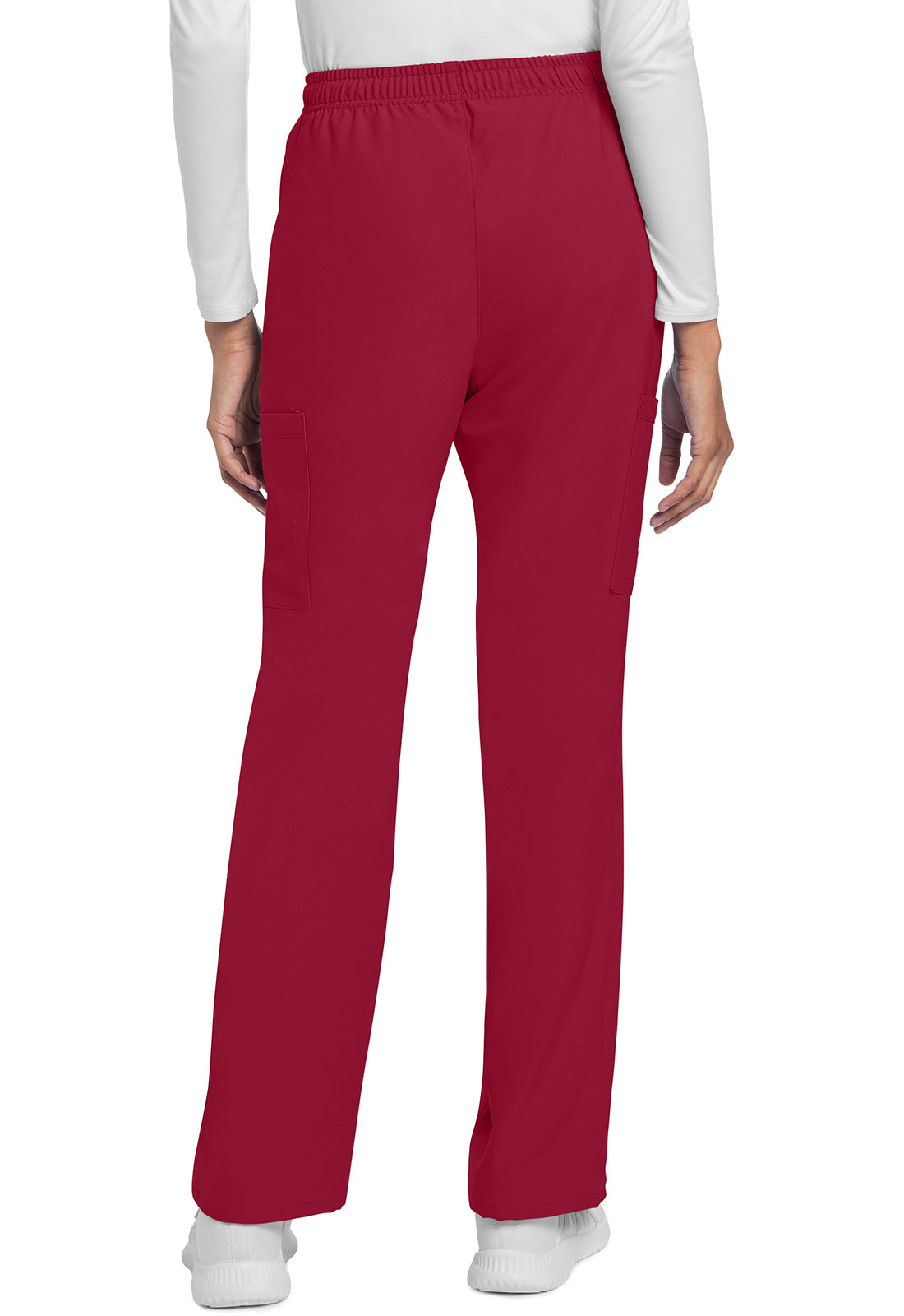 Women's Mid Rise Drawstring Trouser Cargo Pant - RED