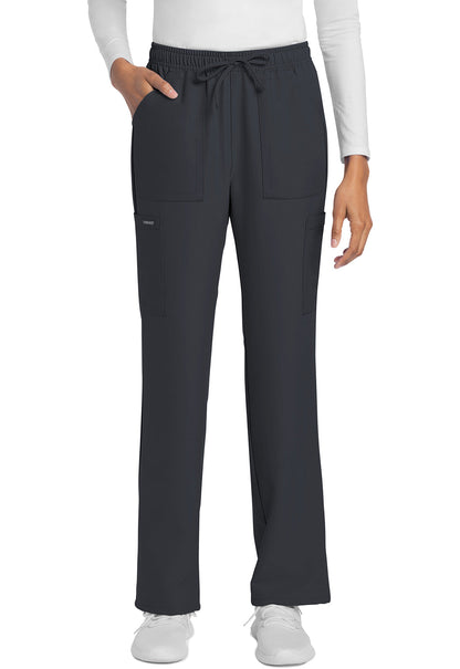 Women's Mid Rise Drawstring Trouser Cargo Pant - Pewter