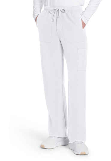 Men's Men's Mid Rise Zip Fly Straight Leg Pant - White