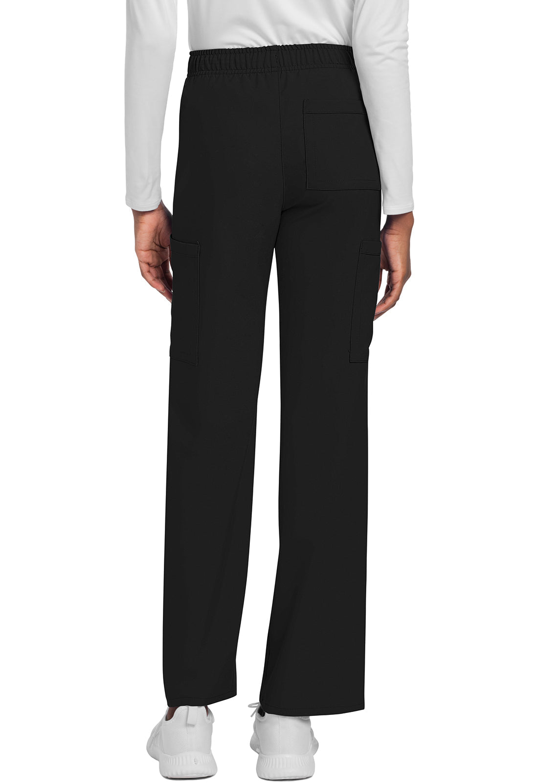 Unisex Unisex Mid Rise Drawstring Straight Pant - Black