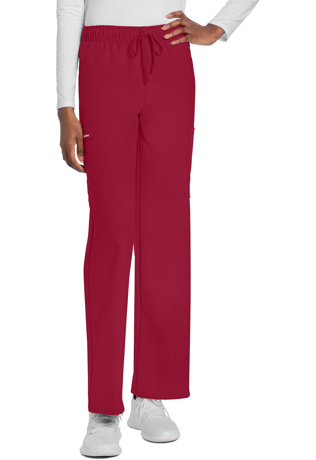 Unisex Unisex Mid Rise Drawstring Straight Pant - RED