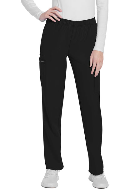 Women's Mid Rise Pull-on Slim Leg Cargo Pant - Black