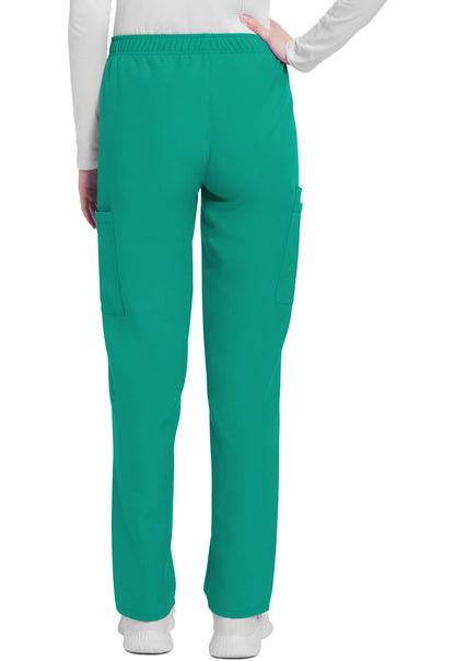 Women's Mid Rise Pull-on Slim Leg Cargo Pant - Teal Blue