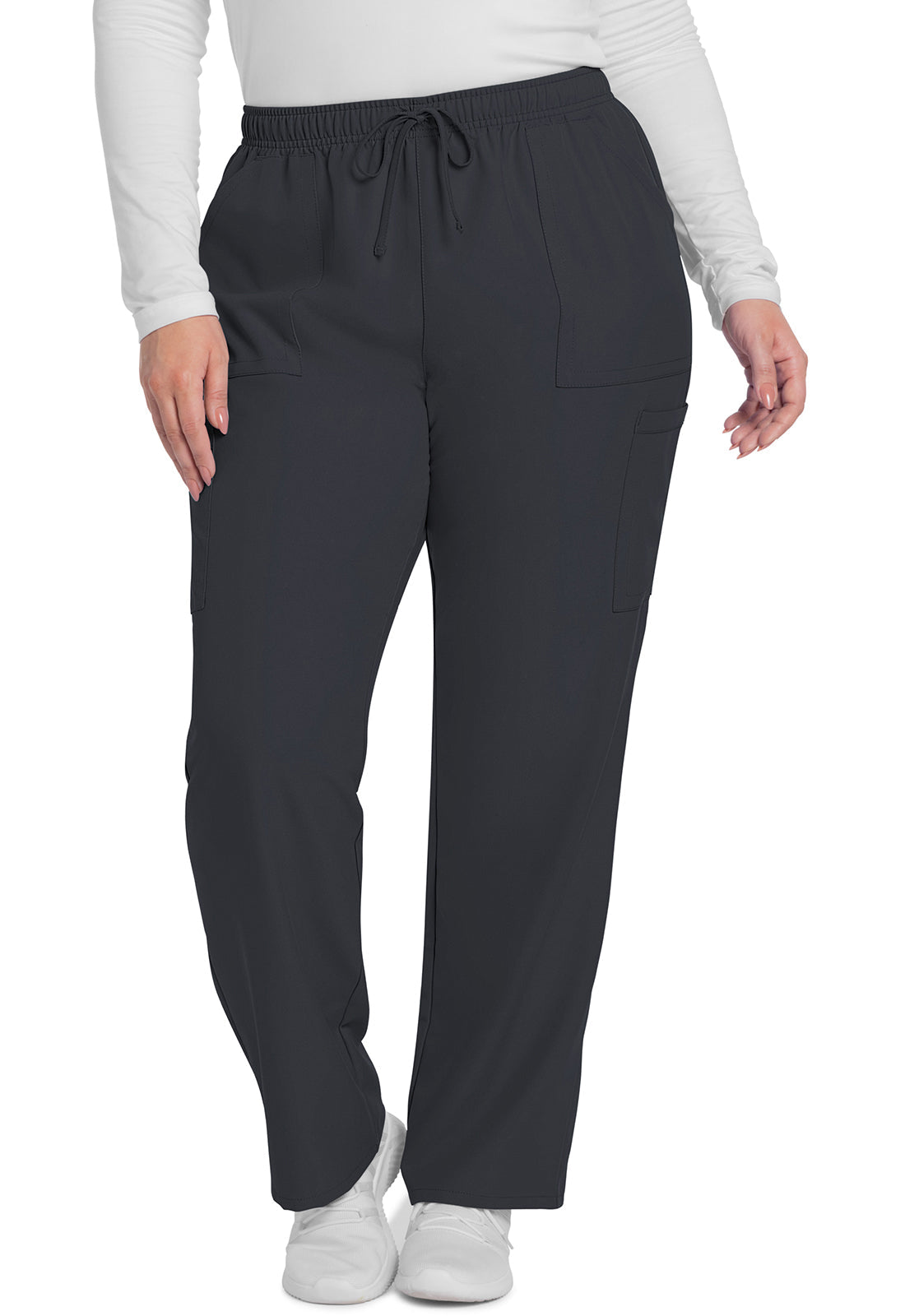 Women's Mid Rise Pull-on Slim Leg Cargo Pant - Pewter