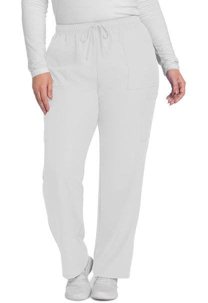 Women's Mid Rise Pull-on Slim Leg Cargo Pant - White