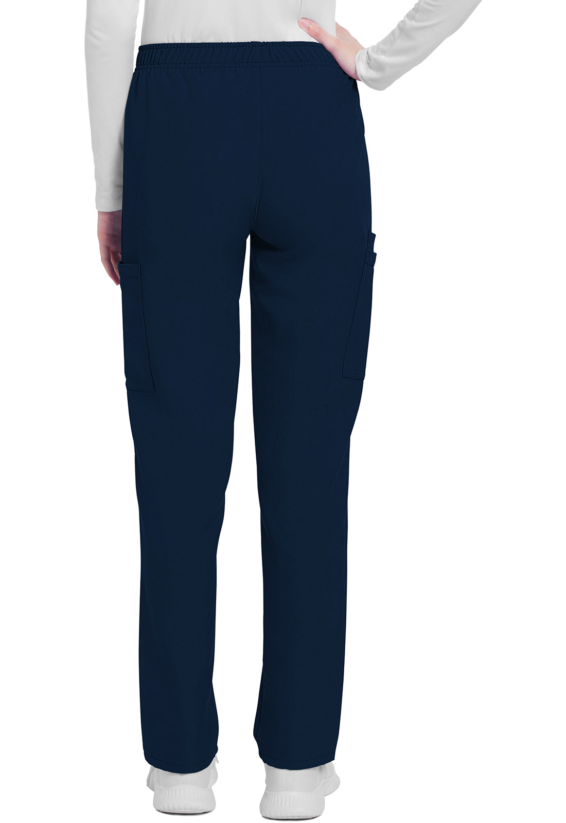 Women's Mid Rise Pull-on Slim Leg Cargo Pant - Navy