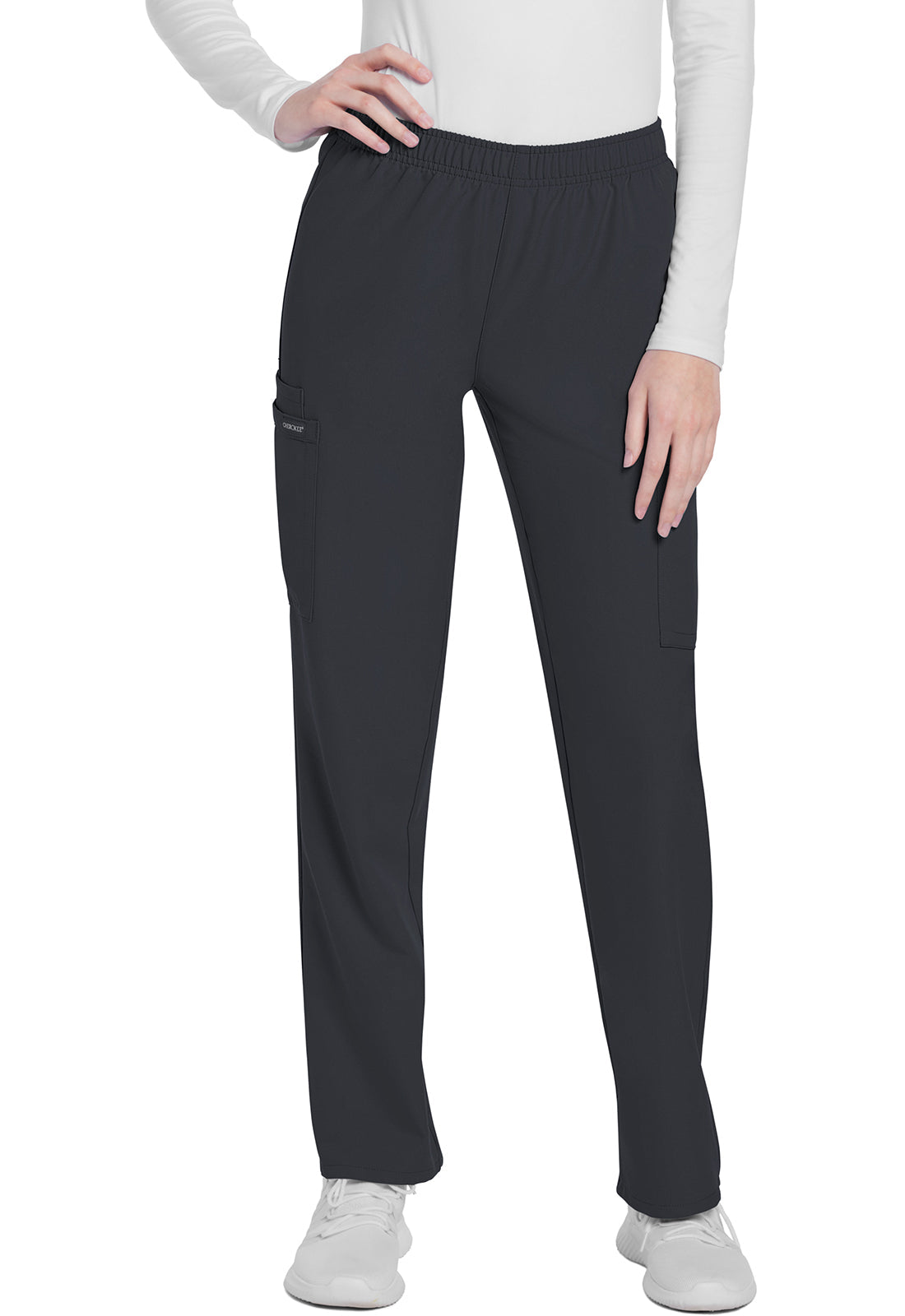 Women's Mid Rise Pull-on Slim Leg Cargo Pant - Pewter