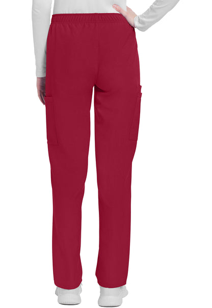 Women's Mid Rise Pull-on Slim Leg Cargo Pant - RED