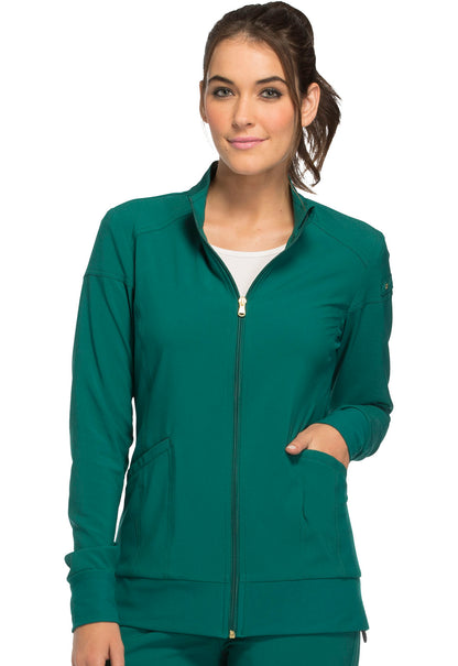 Women's Zip Front Jacket - Hunter Green