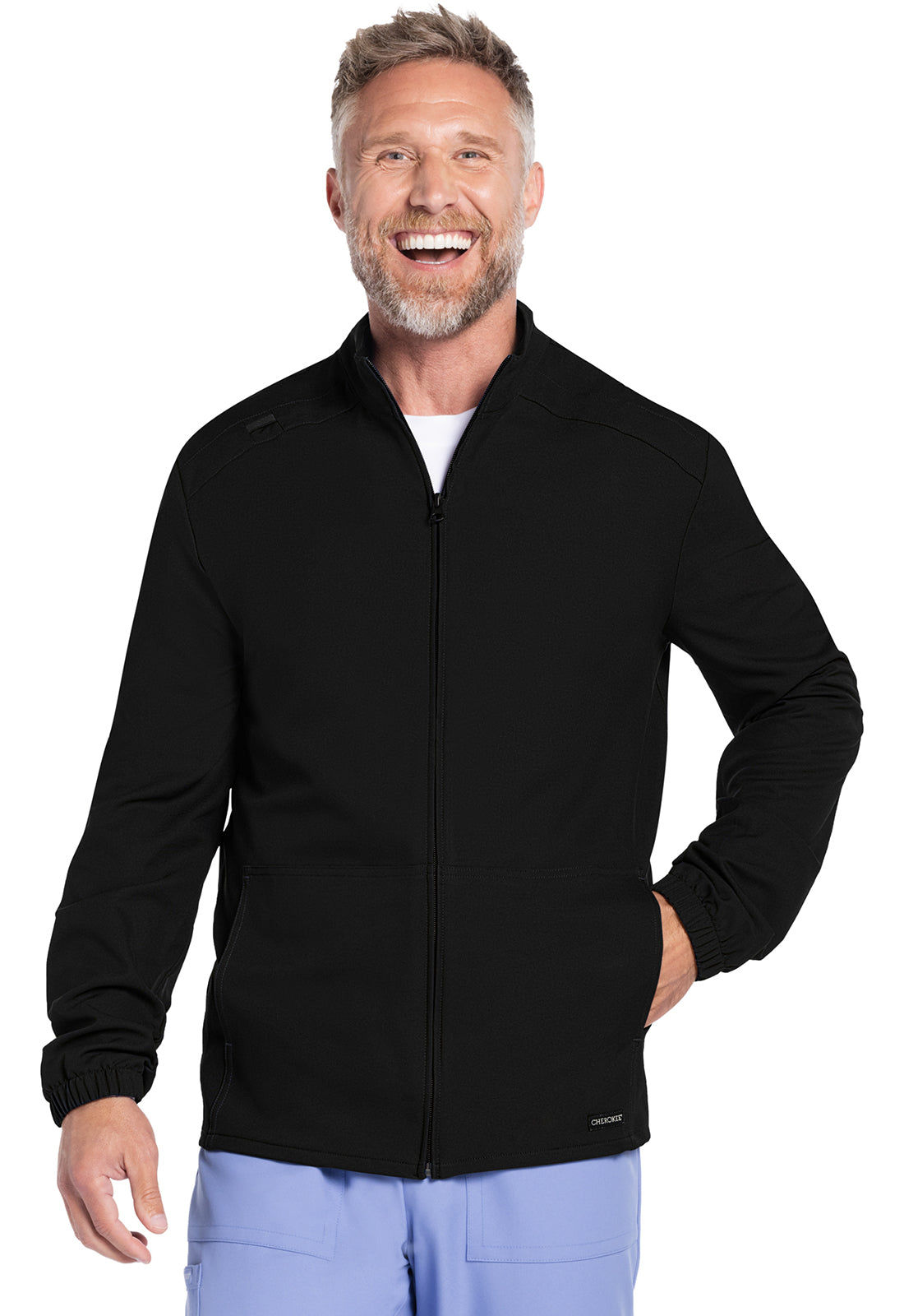 Men's Men's Zip Front Jacket - Black