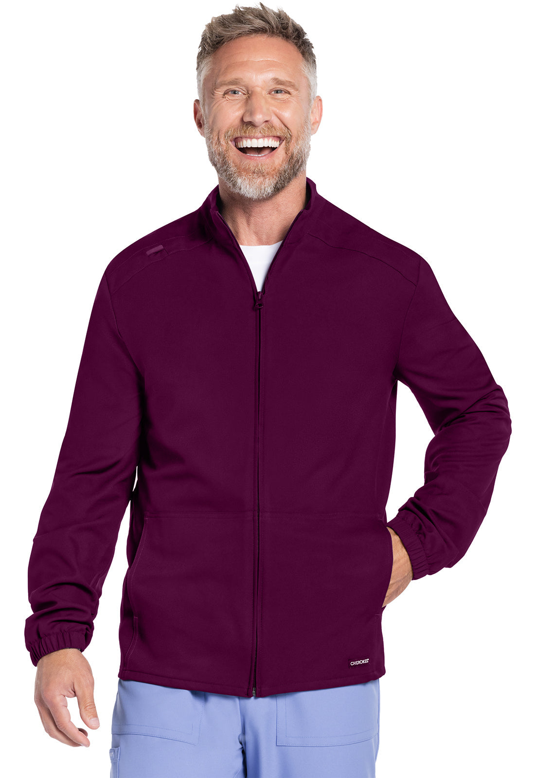 Men's Men's Zip Front Jacket - Wine