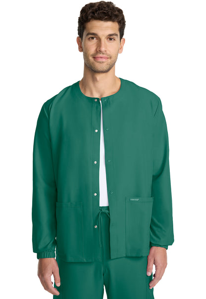 Unisex Unisex Snap Front Warm Up Jacket - Hunter Green