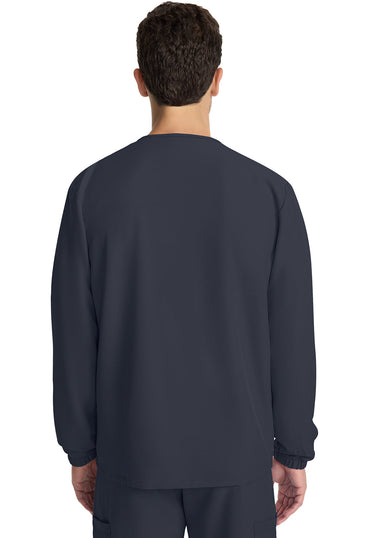 Unisex Unisex Snap Front Warm Up Jacket - Pewter