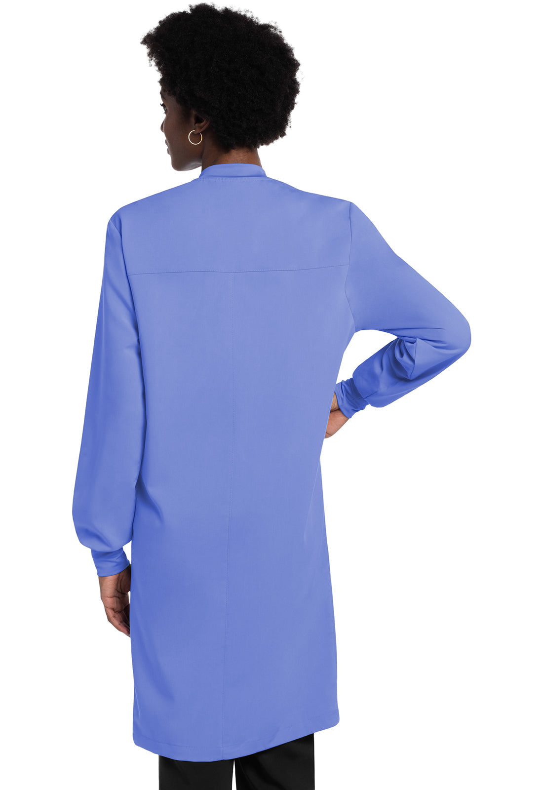 Unisex 40" Snap Front Lab Coat - Ciel