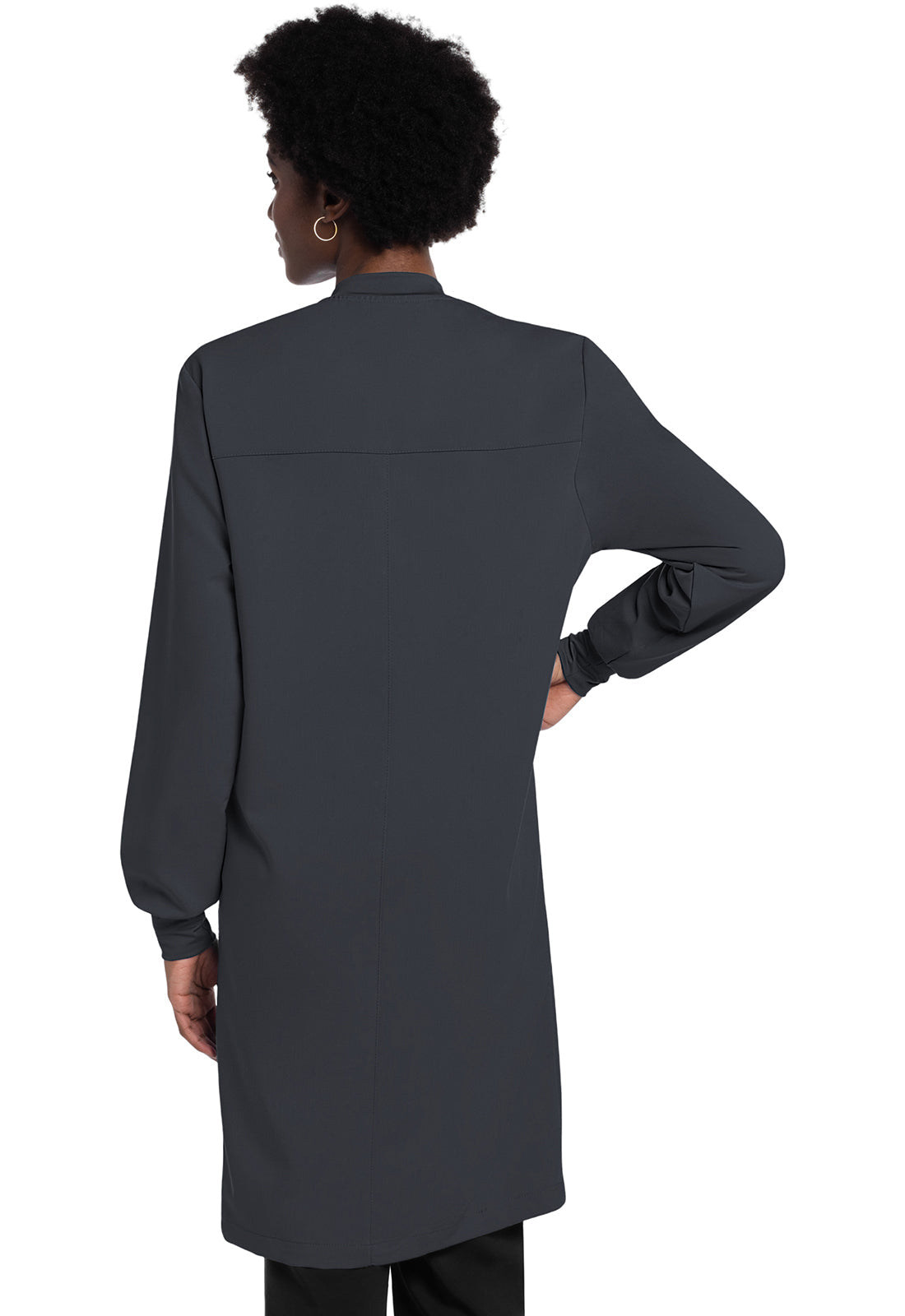 Unisex 40" Snap Front Lab Coat - Pewter