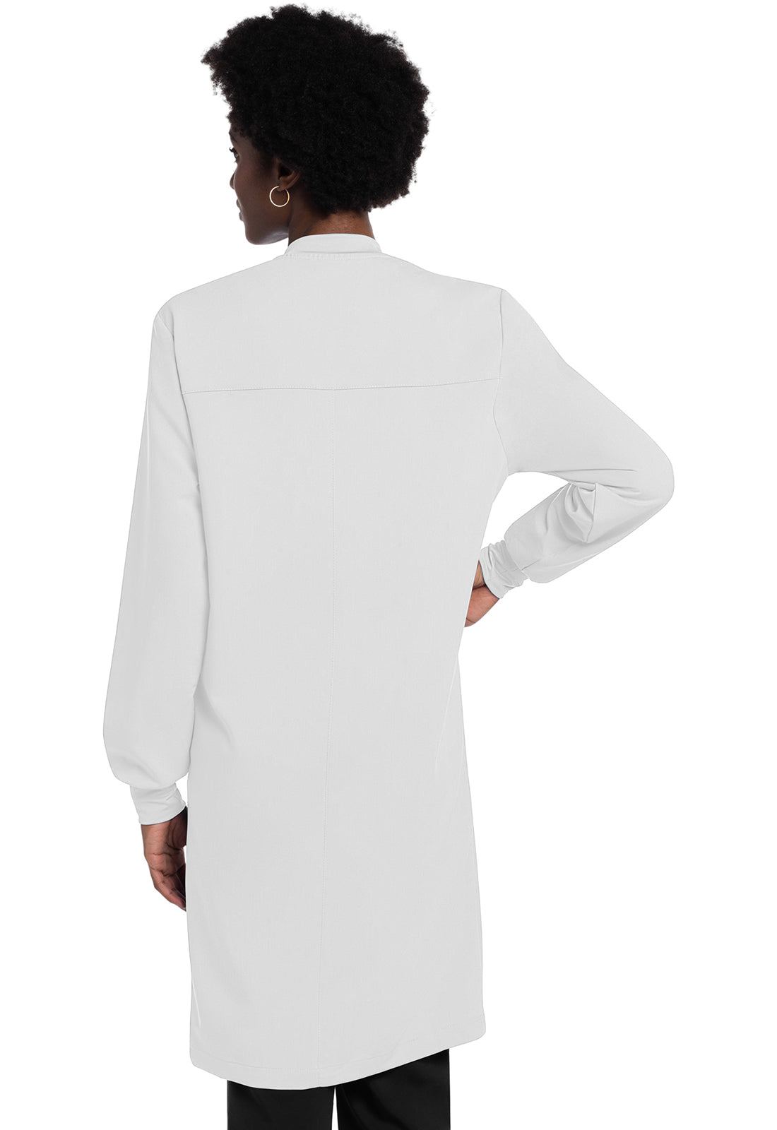 Unisex 40" Snap Front Lab Coat - White