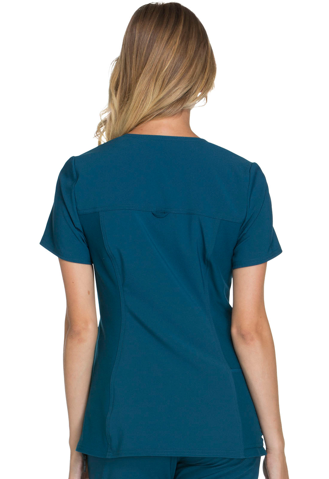 Women's V-Neck Top - Caribbean Blue