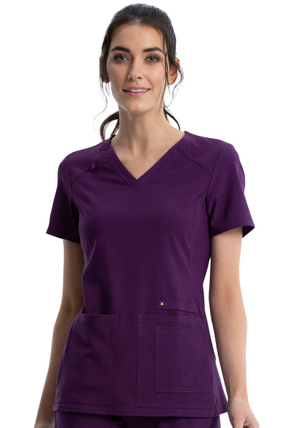 Women's V-Neck Top - Eggplant