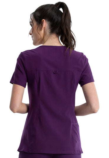 Women's V-Neck Top - Eggplant