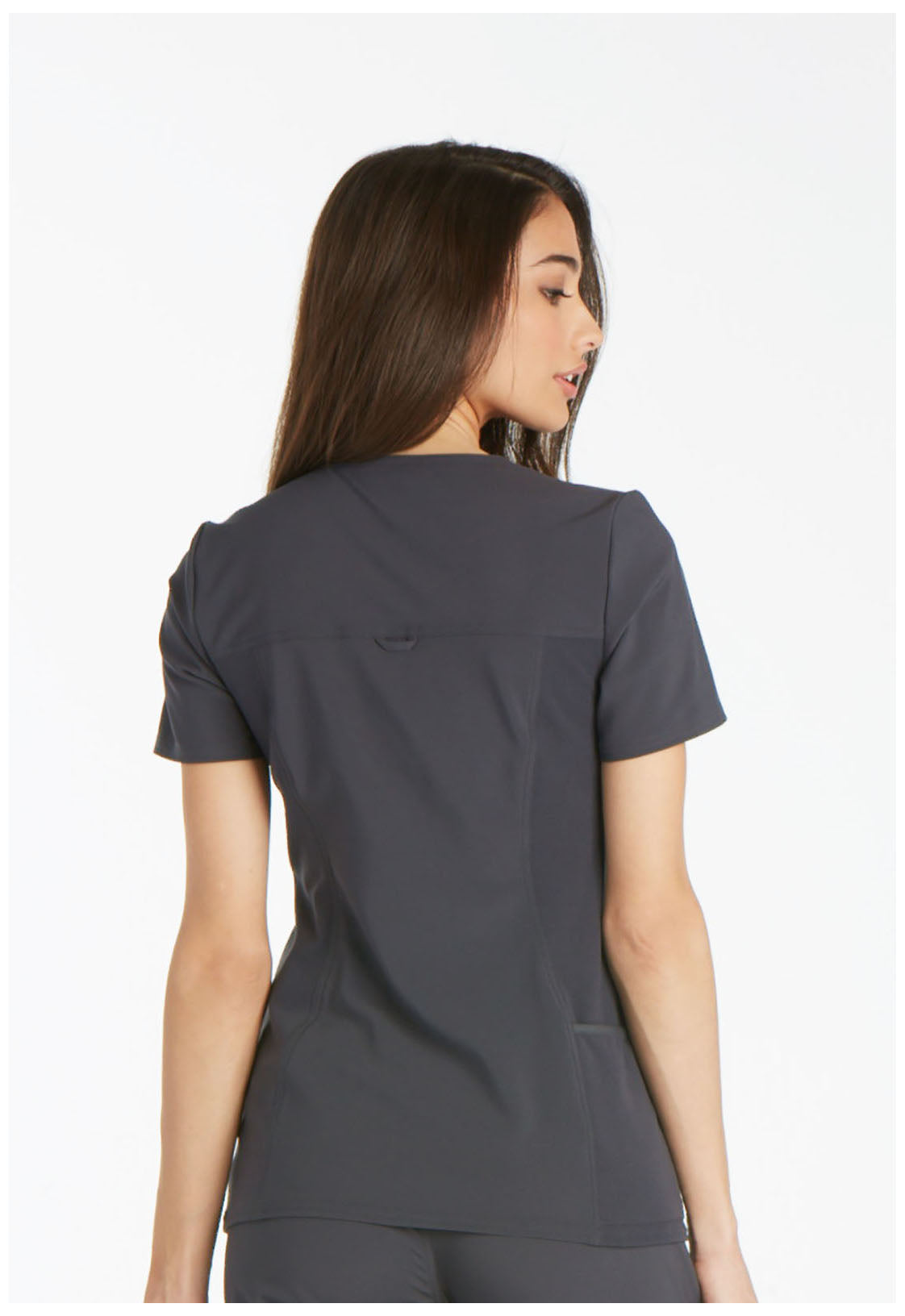 Women's V-Neck Top - Pewter