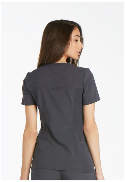 Women's V-Neck Top - Pewter