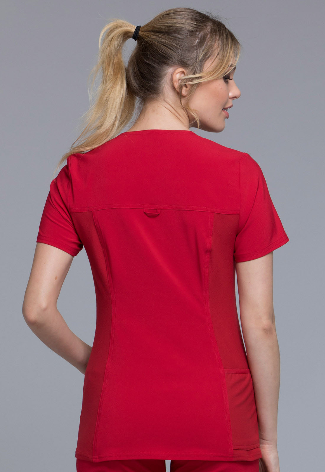Women's V-Neck Top - Red