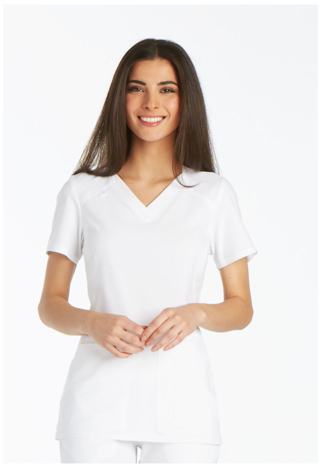 Women's V-Neck Top - White