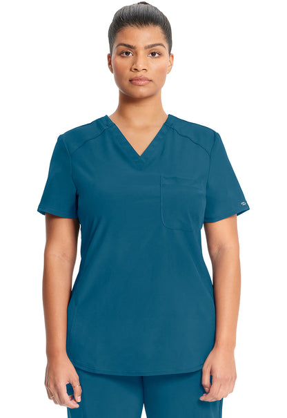 Women's Tuckable V-Neck Top - Caribbean Blue