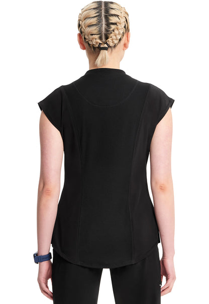 Women's Mock Neck Top - Black