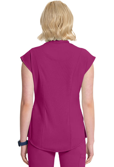 Women's Mock Neck Top - Future Fuchsia