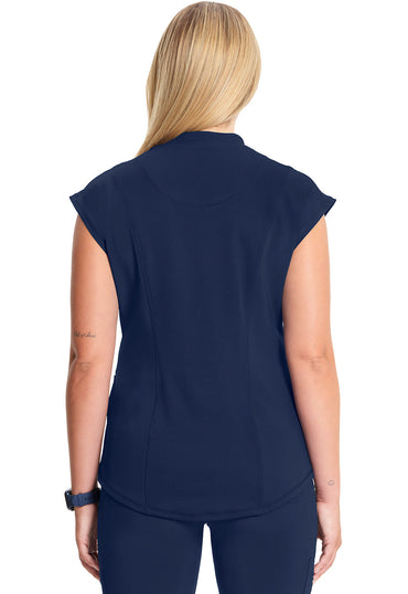 Women's Mock Neck Top - Navy