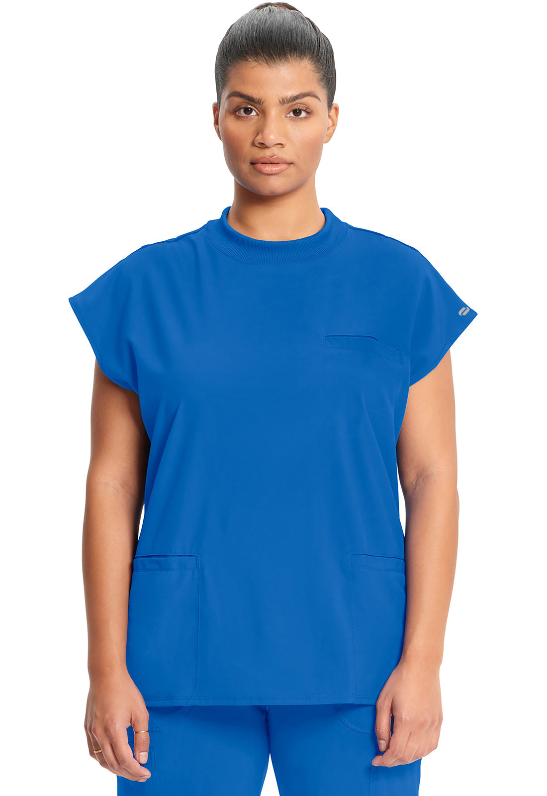 Women's Mock Neck Top - Royal