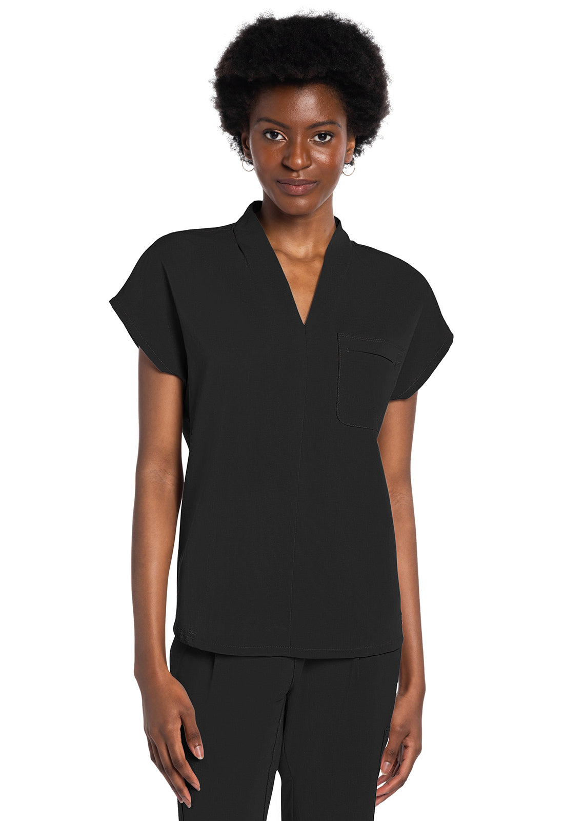 Women's V-Neck Tuckable Top - Black