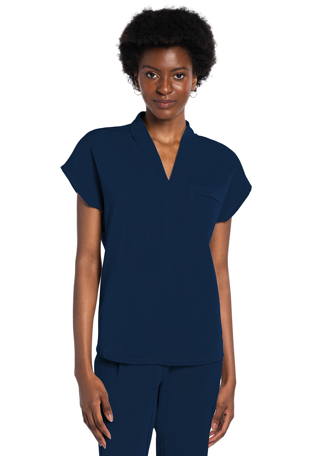 Women's V-Neck Tuckable Top - Navy