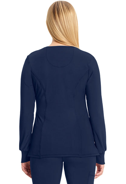 Women's Long Sleeve Round Neck Top - Navy