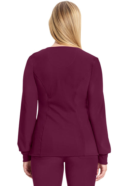Women's Long Sleeve Round Neck Top - Wine