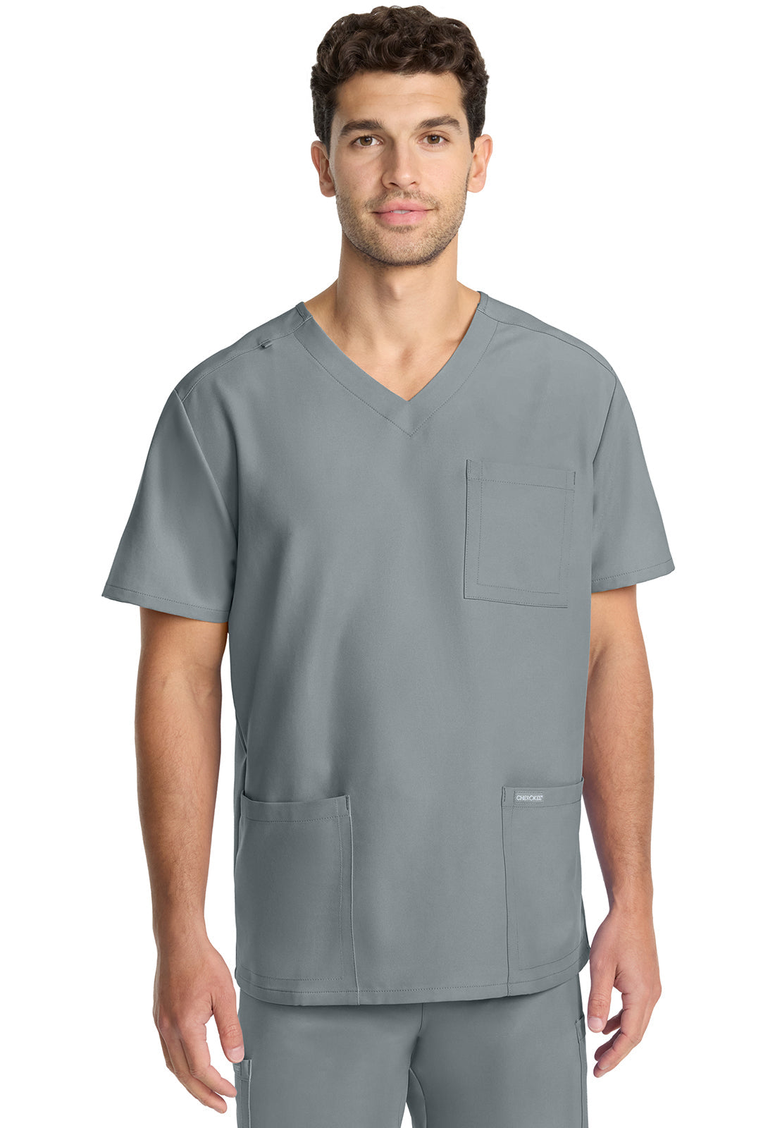 Men's Men's Tuck-in V-Neck Top - Grey