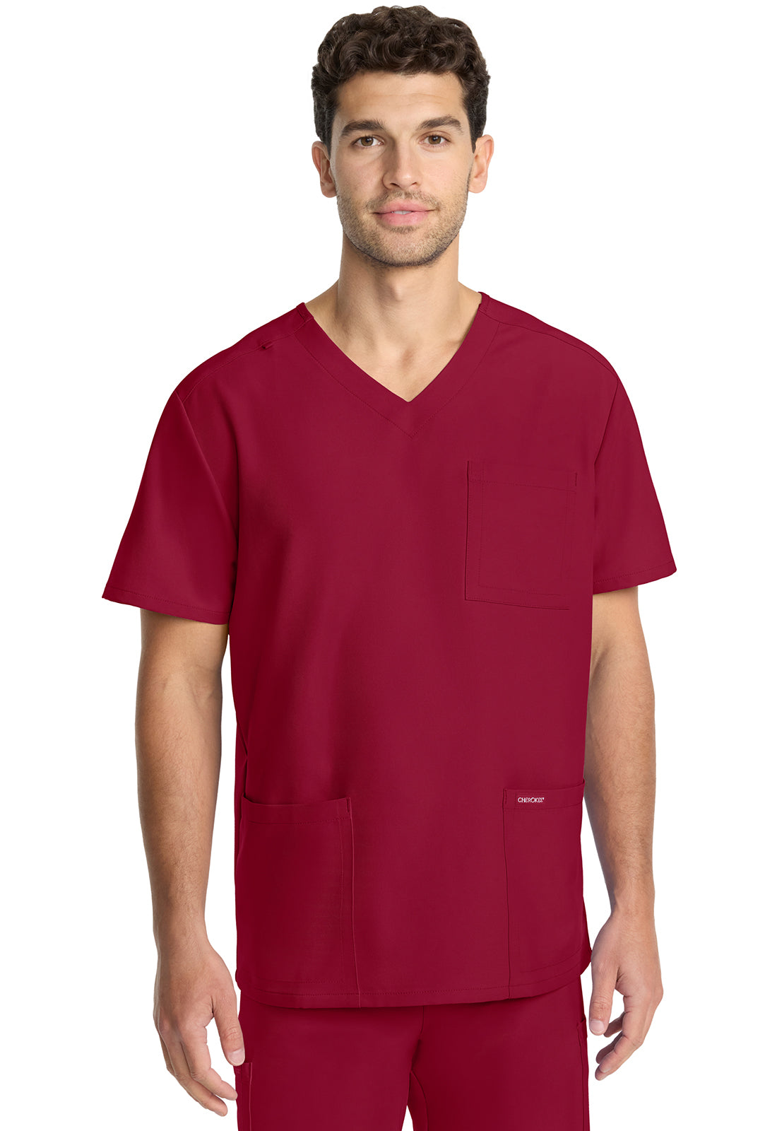 Men's Men's Tuck-in V-Neck Top - RED