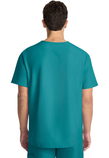 Men's Men's Tuck-in V-Neck Top - Teal Blue