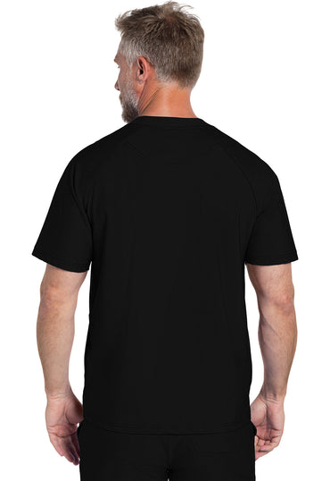 Men's Men's Quarter Zip Henley Top - Black