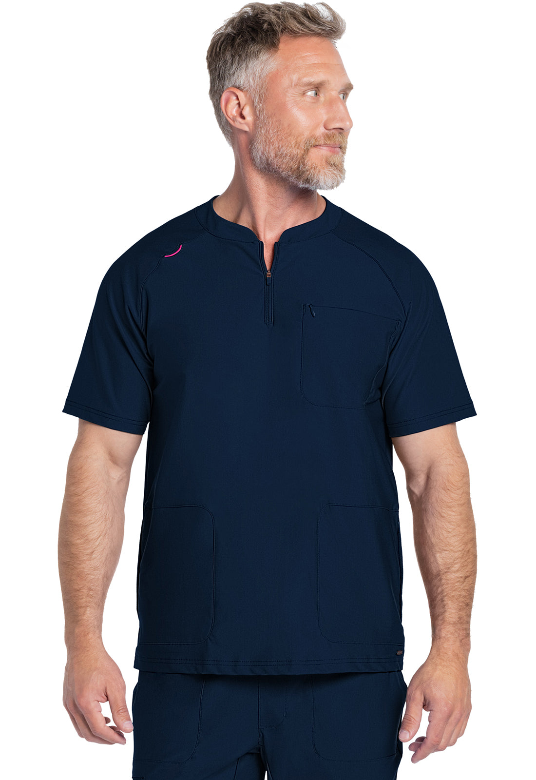 Men's Men's Quarter Zip Henley Top - Navy