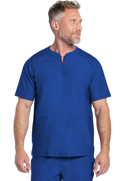 Men's Men's Quarter Zip Henley Top - Royal