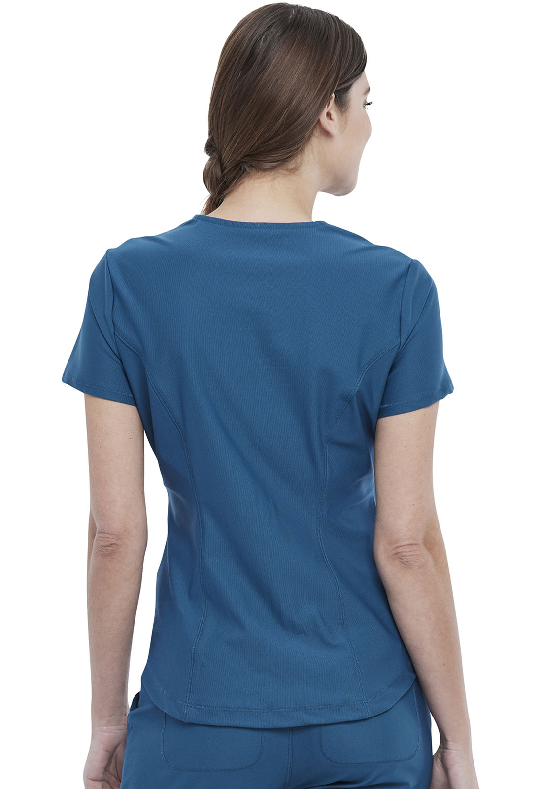 Women's Tuckable V-Neck Top - Caribbean Blue